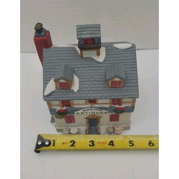 Lemax Dickensvale Black Crow Antiques Shop Porcelain Lighted Christmas House - Picture 6 of 11